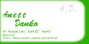 anett danko business card